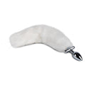 Plug Anal Con Cola Luminosa Blanca
