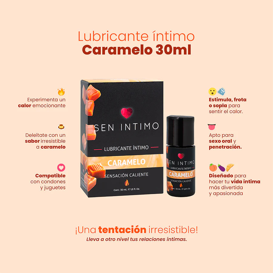 Lubricante Íntimo Caramelo Sensación Caliente x 30 ml