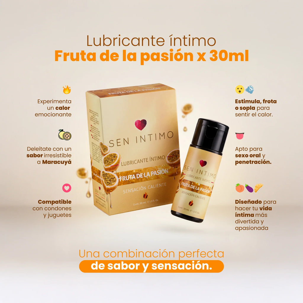 Lubricante Íntimo Caliente Passion Fruit X 30 ml Maracuyá