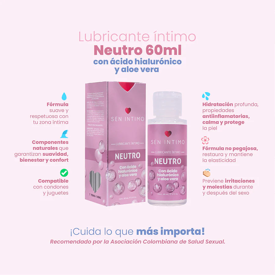 Lubricante Neutro con Ácido Hialurónico y Aloé x 60 ml